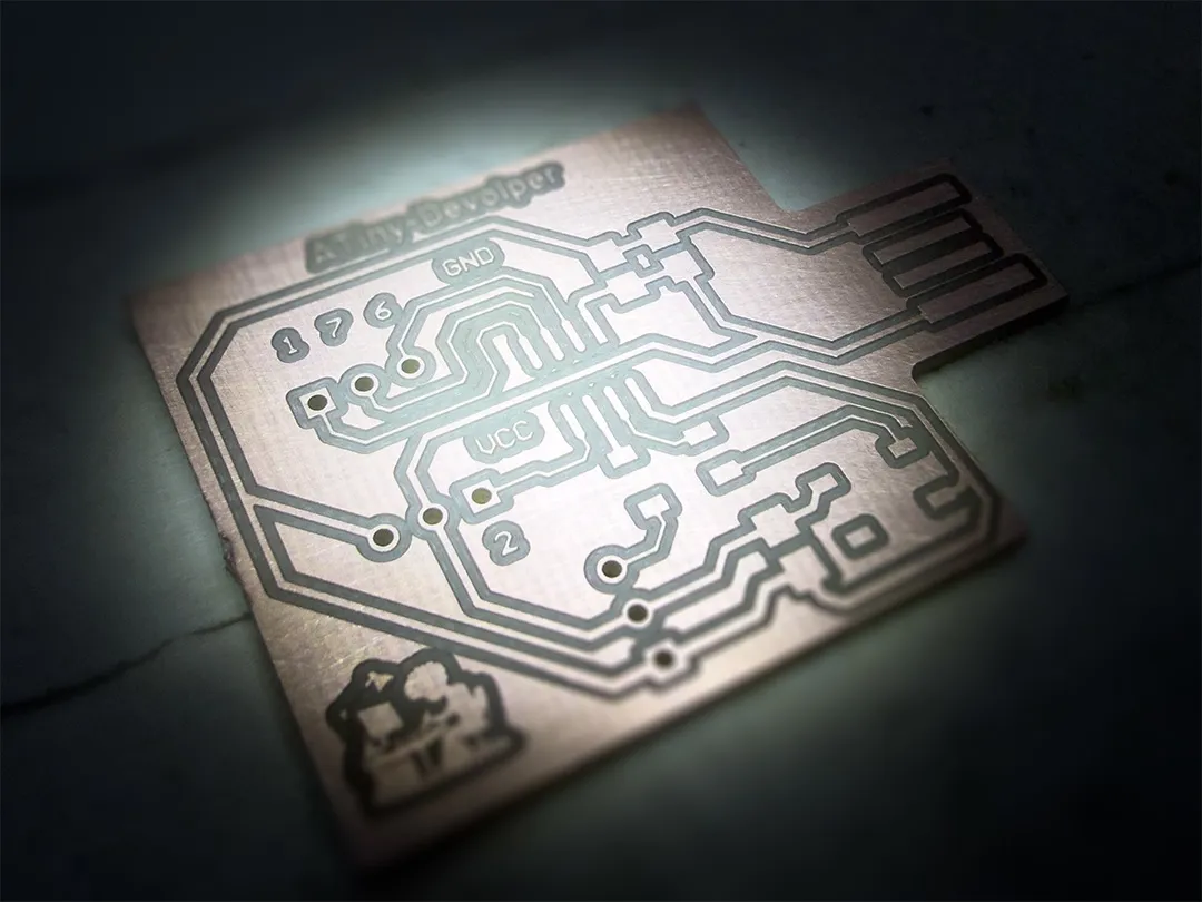 Completed control board after soldering all components