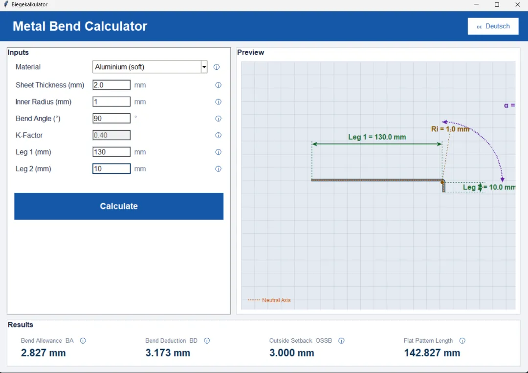 Casing bend thickness calculation