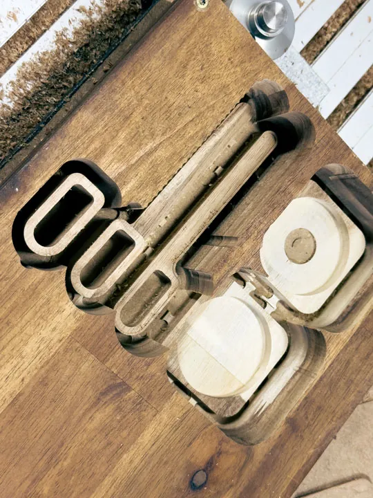 Milled wooden handle pieces