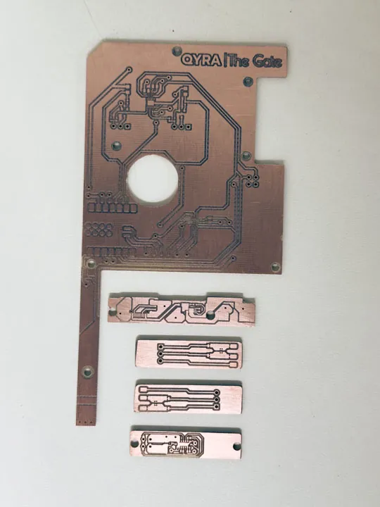 Milled PCBs ready for assembly