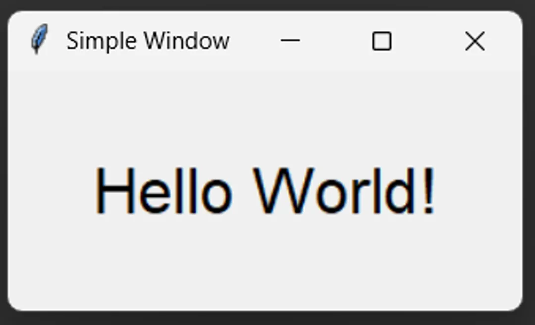 Simple Tkinter Hello World window opened from Jupyter