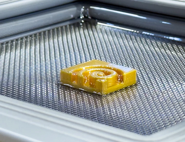 Vacuum formed negative mold for the Houdini logo sweet treat