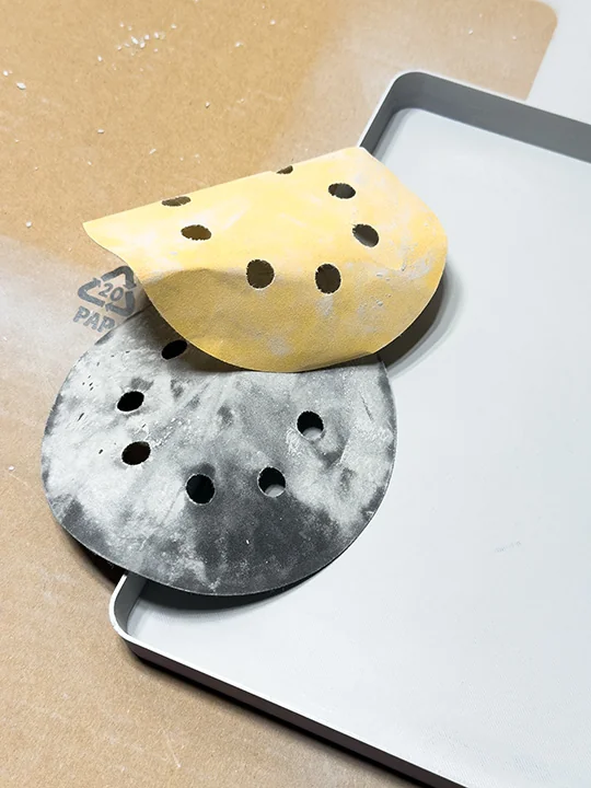 Sanded mousepad mold prepared for epoxy casting