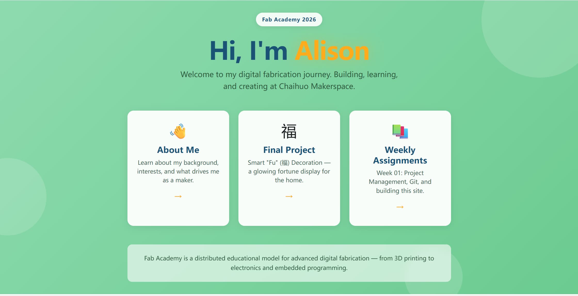 Website with content