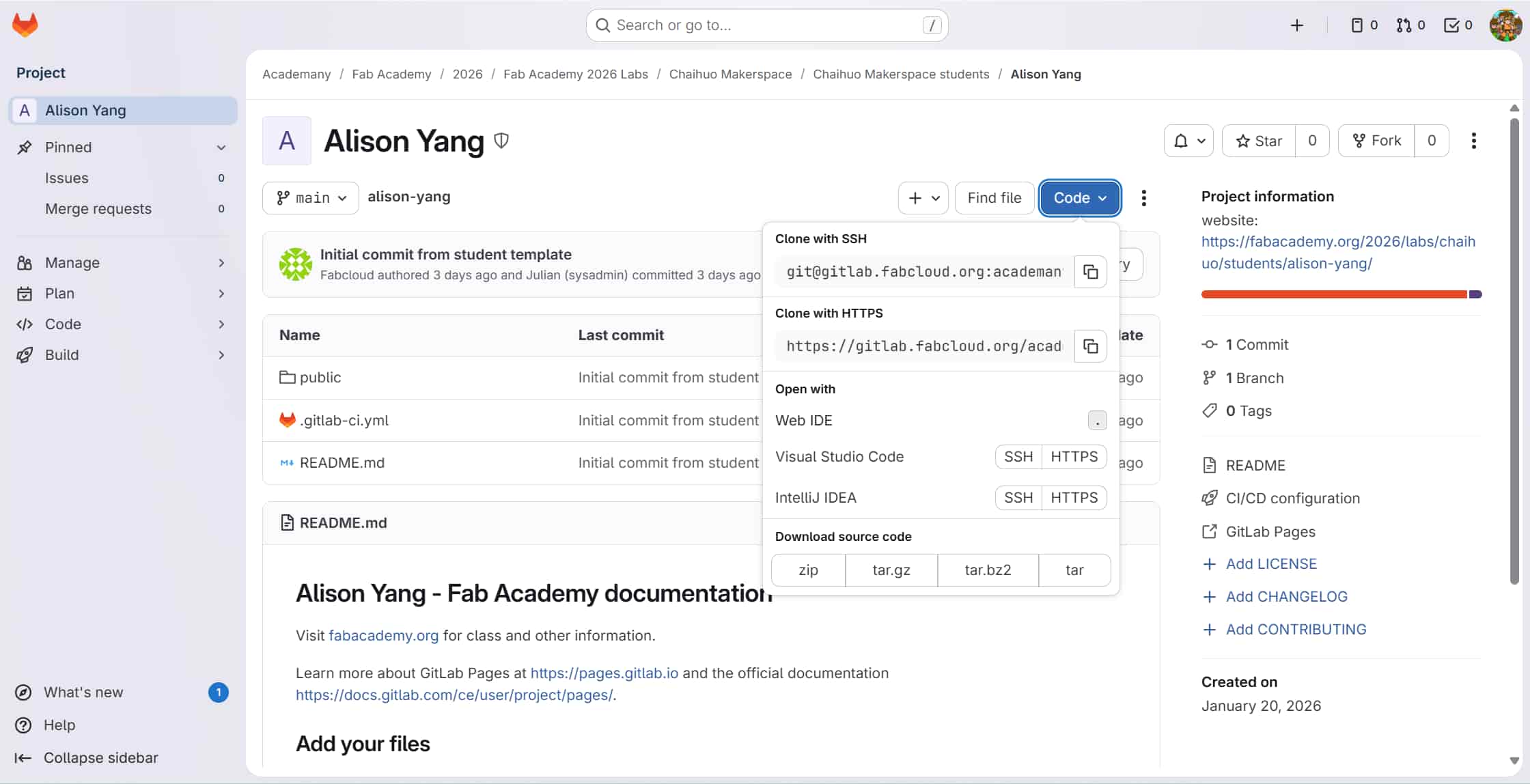 First push to GitLab