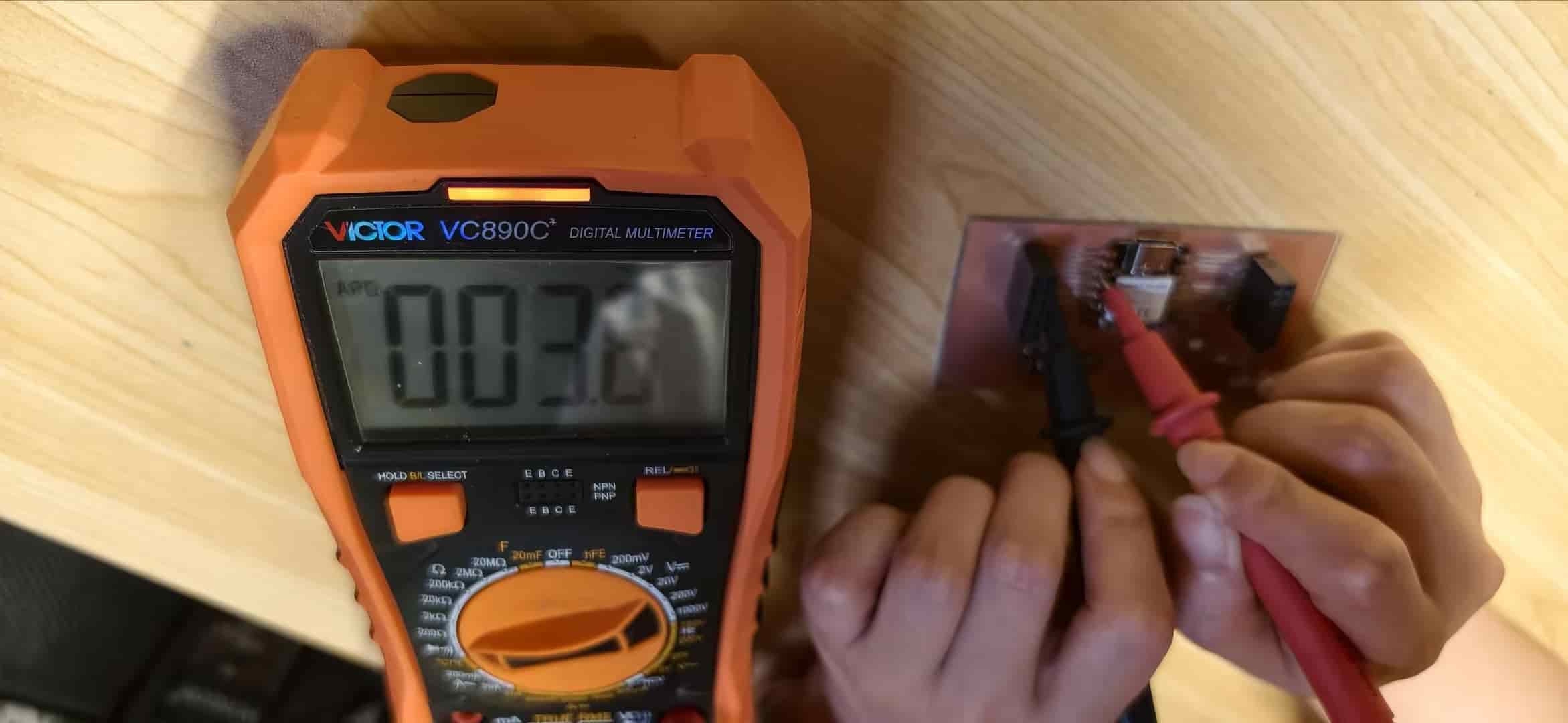 Multimeter continuity test