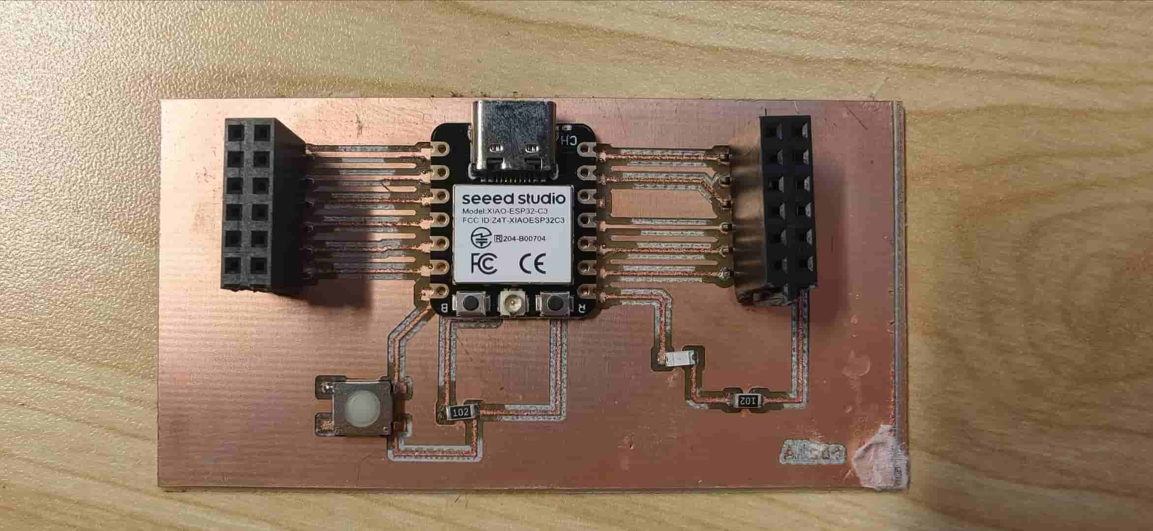 Testing LED and button with code