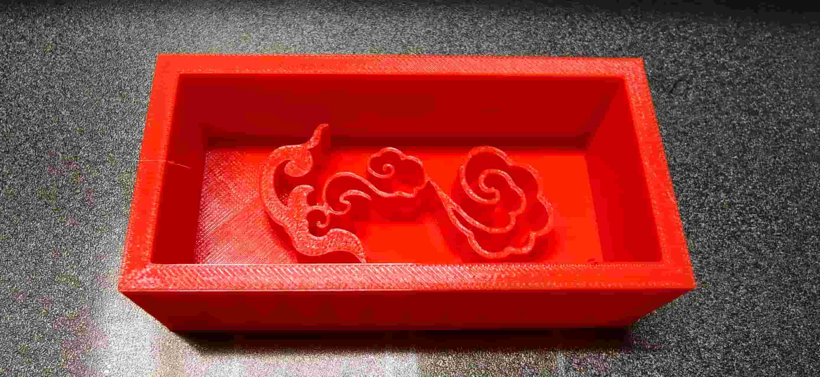 Red Cloud Mold Printed in Red Filament