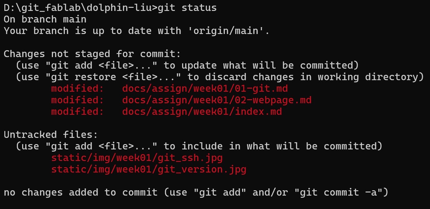 git status