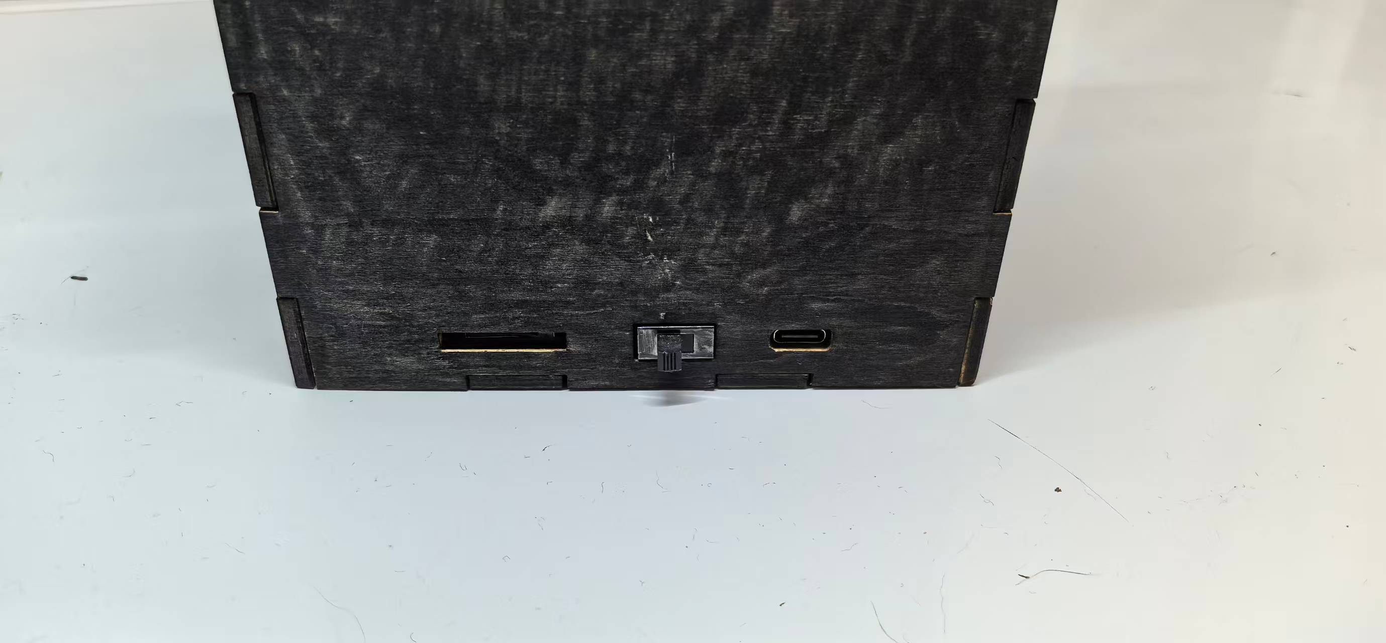 Back side — USB and SD access