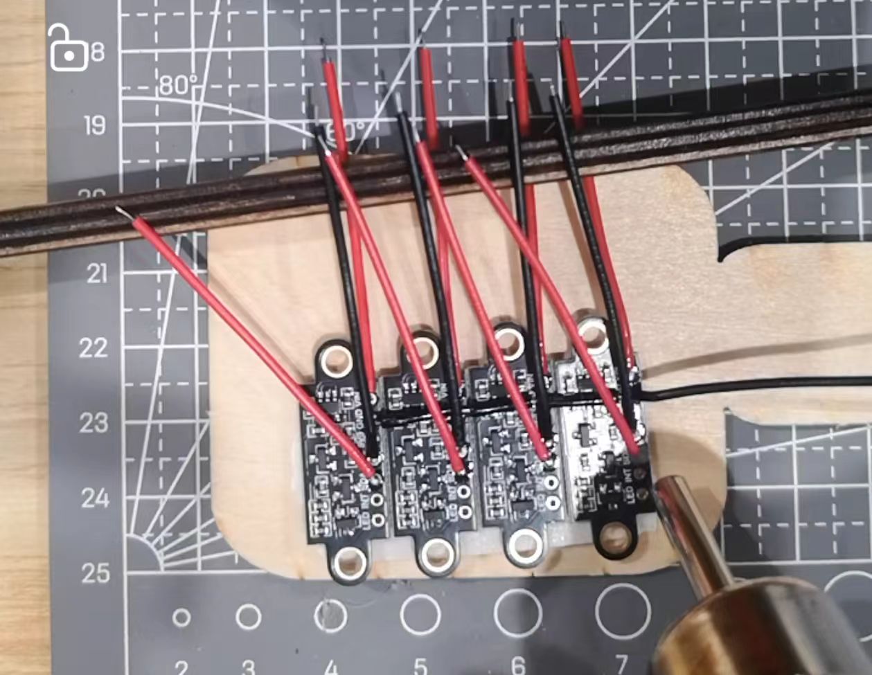 Soldering colour sensors