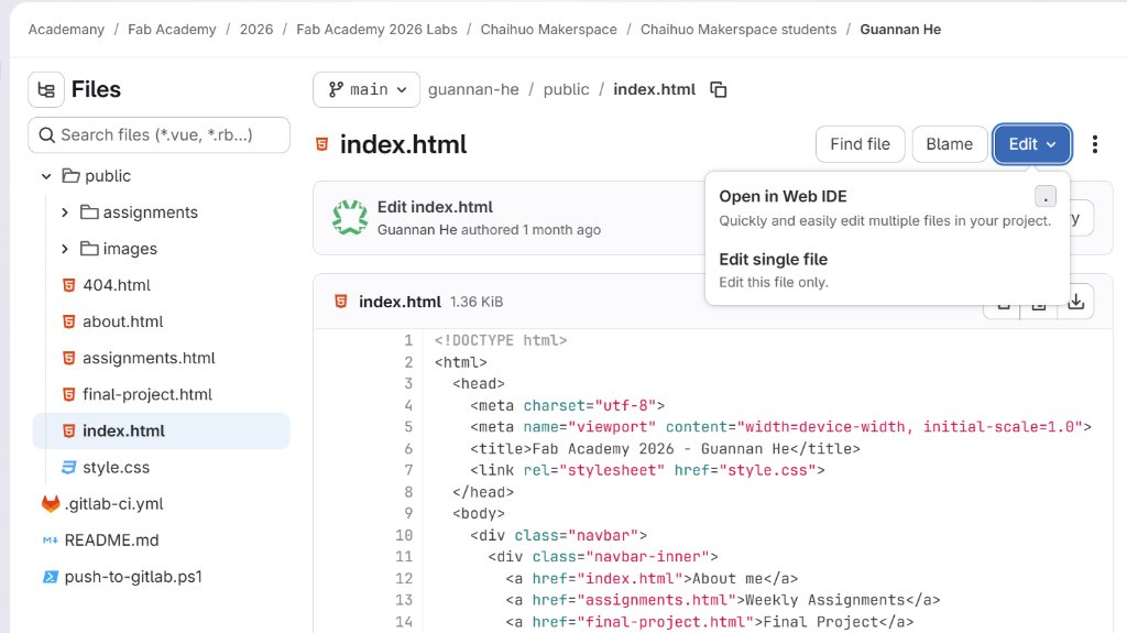 gitlab web edit