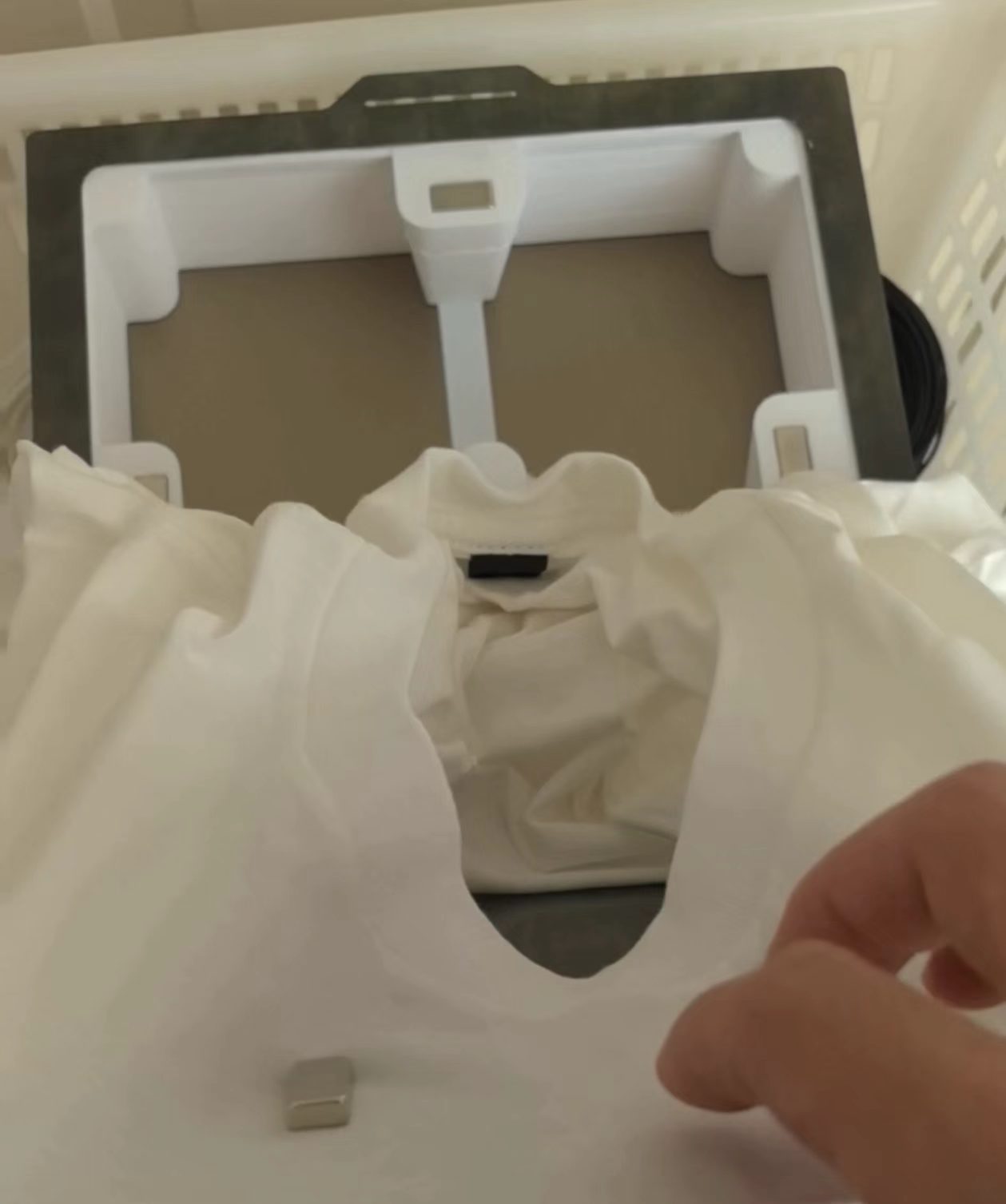 Fabric hidden inside the box