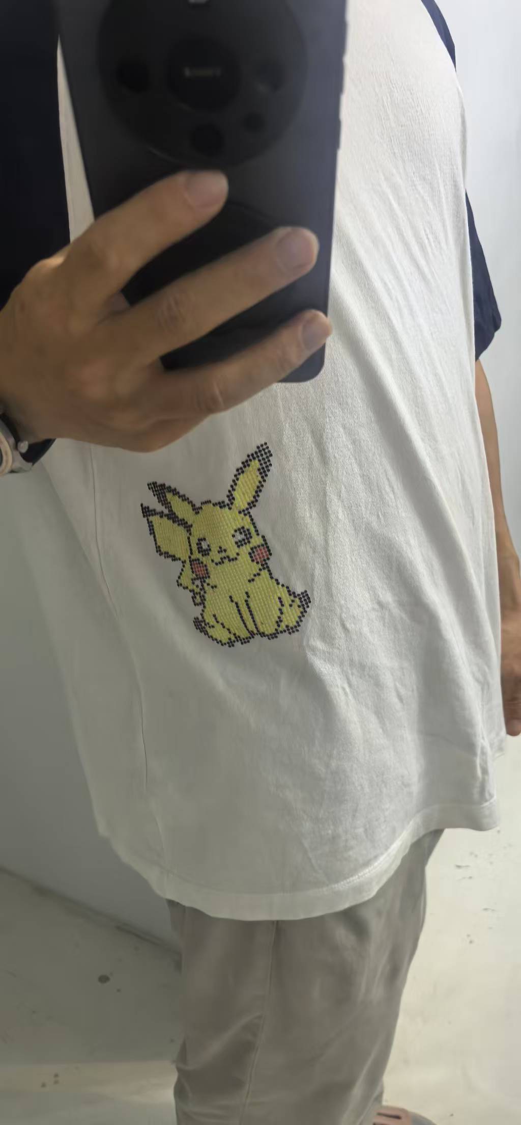Wearing T-shirt