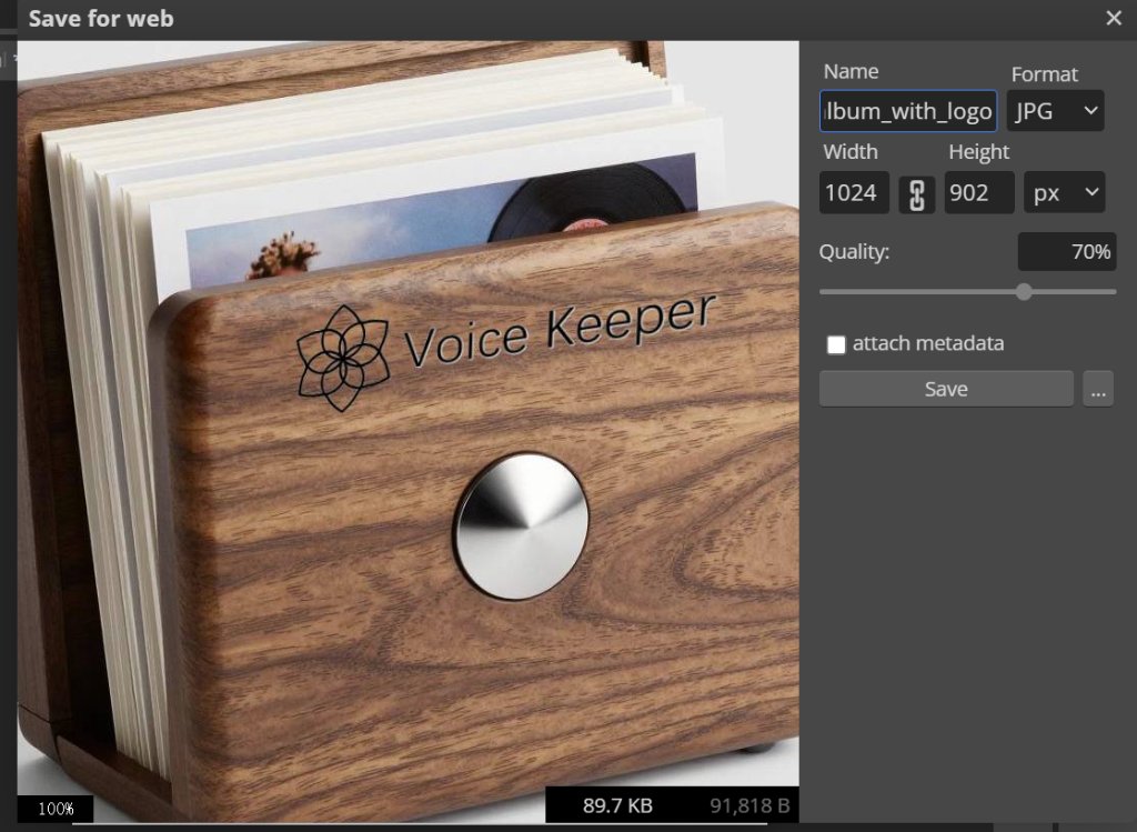 Photopea export