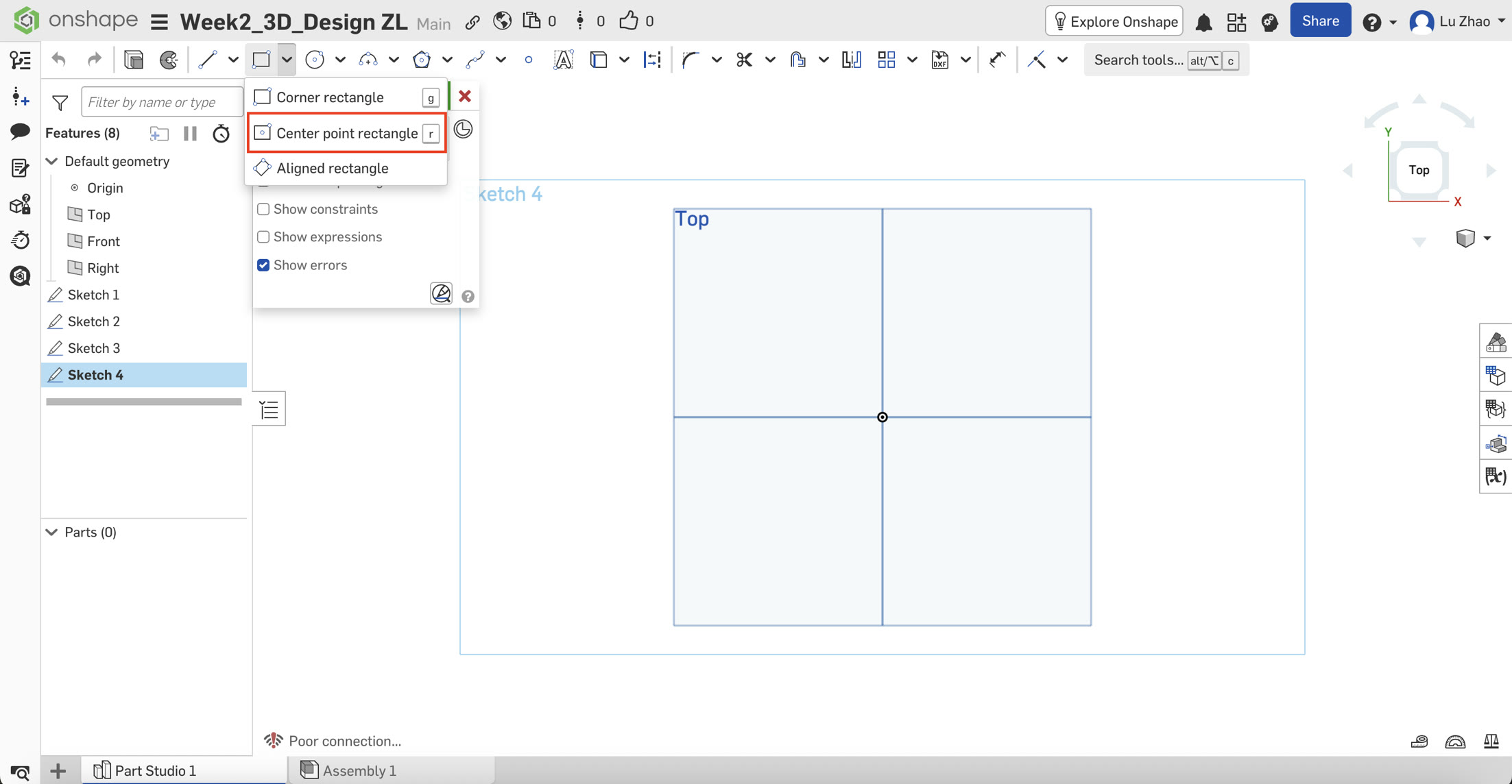 Finding Center Point Rectangle