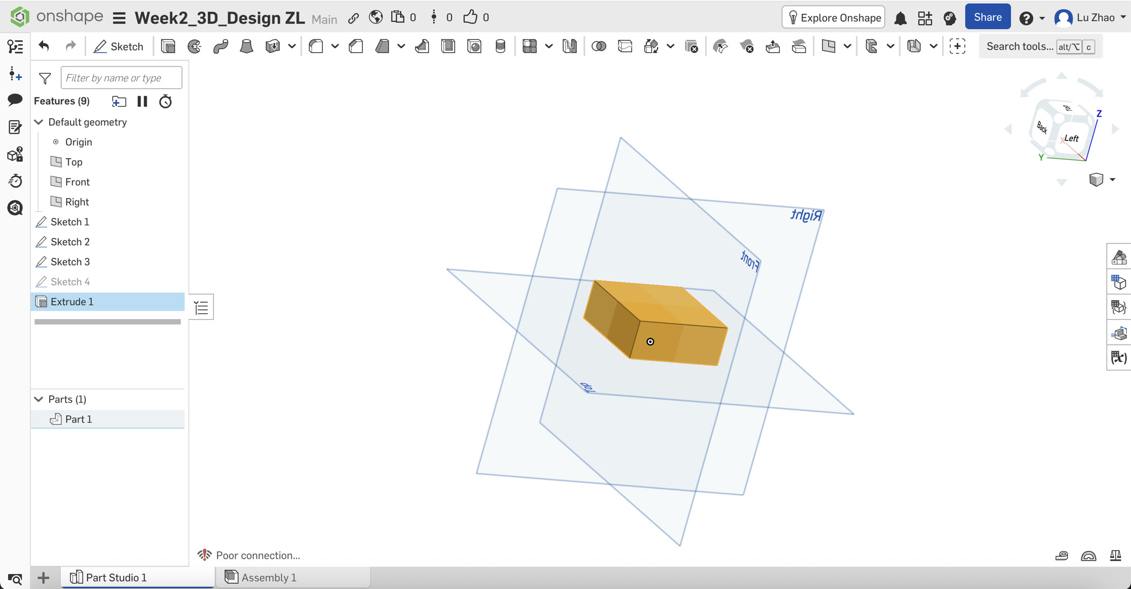 Isometric view revealing 3D