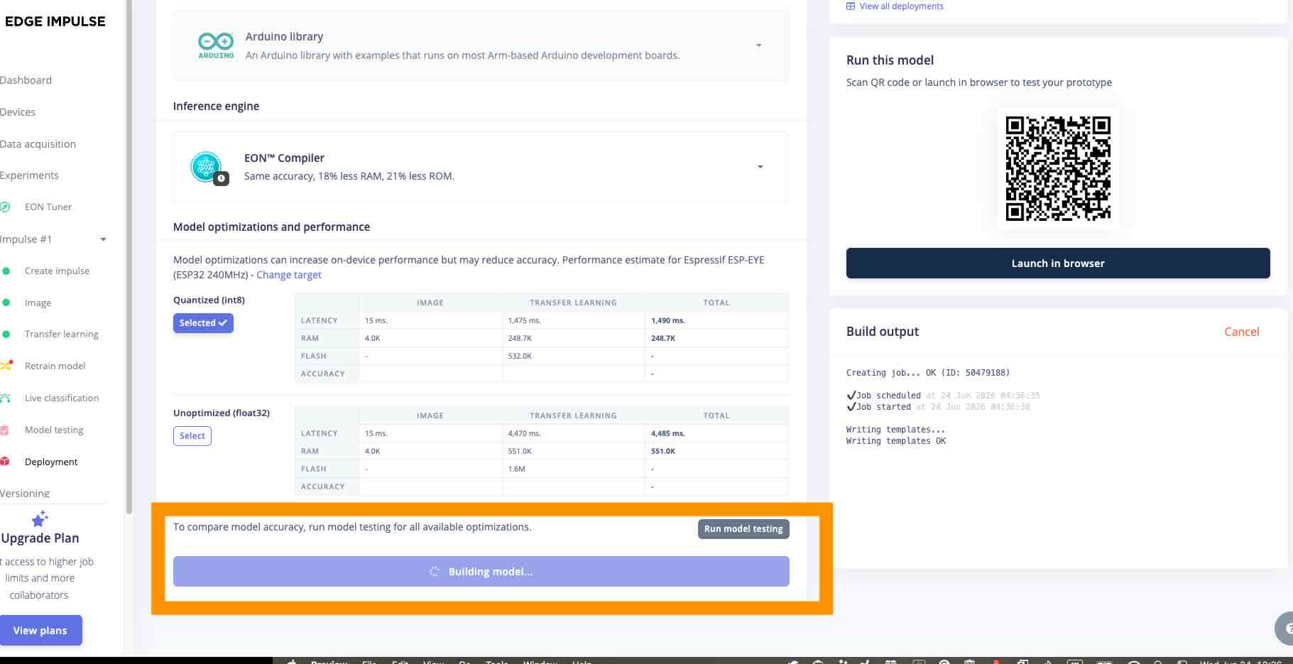 SenseCraft — deployment result