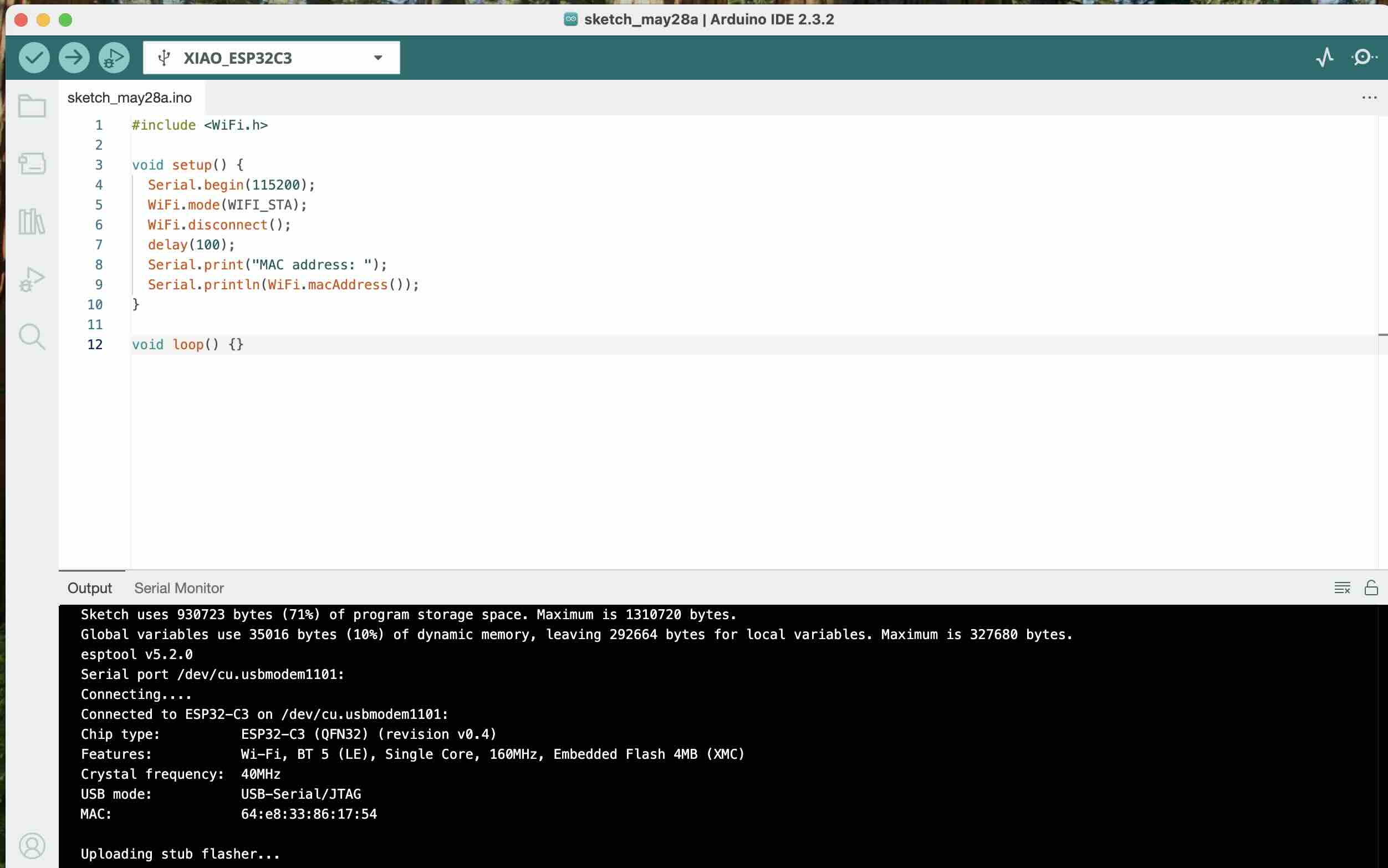 Receiver board MAC address