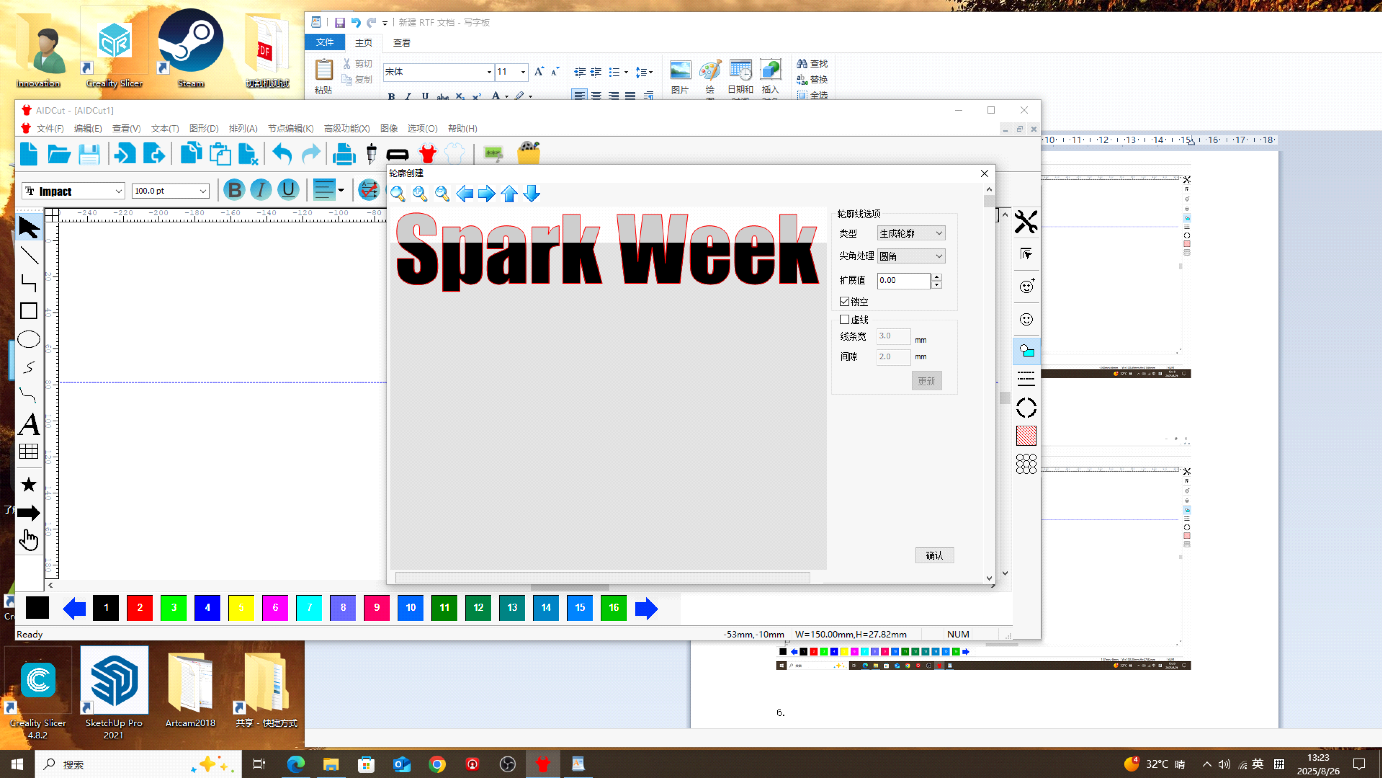 Move and scale text with arrow tool
