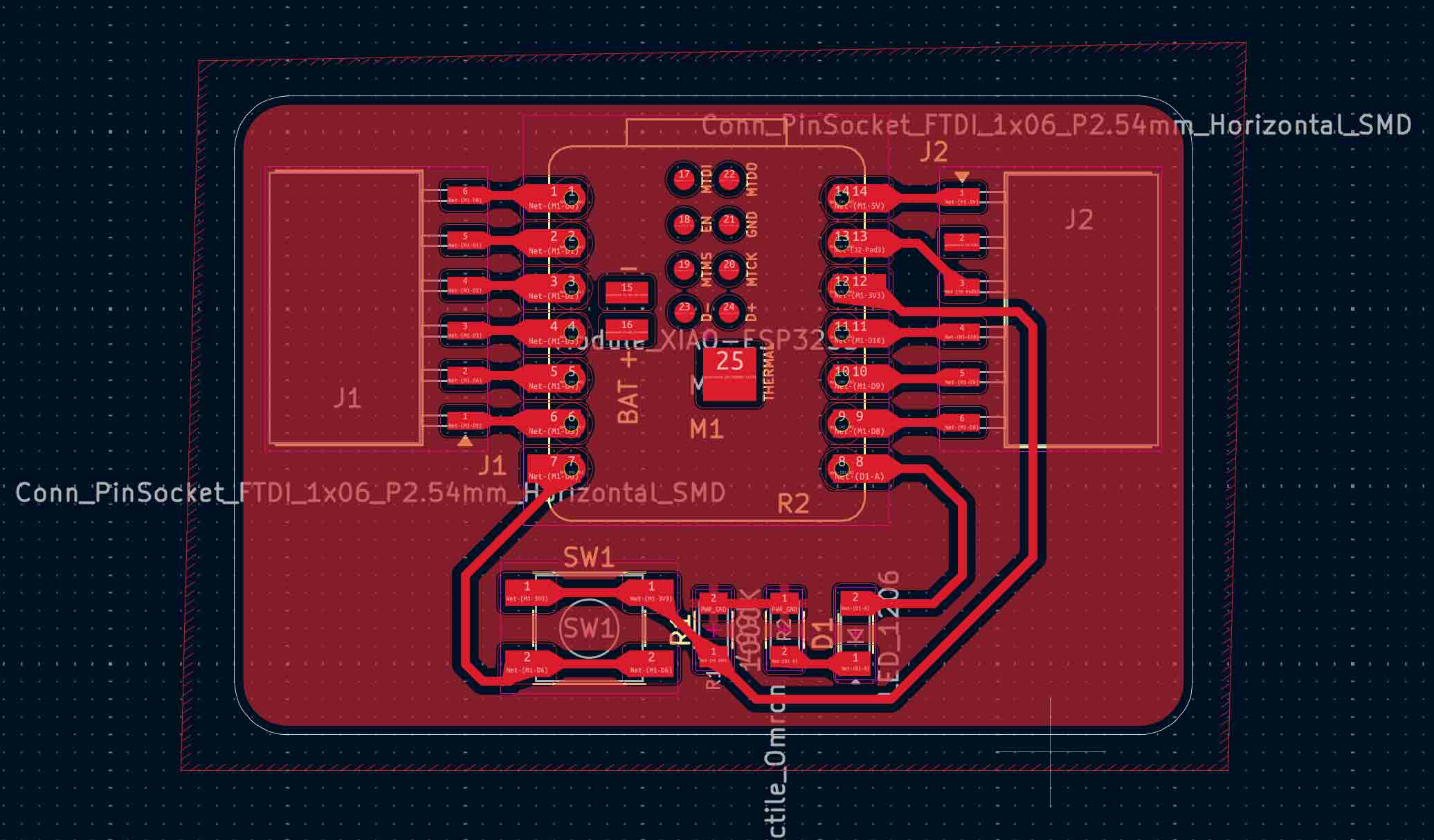 PCB layout in KiCad