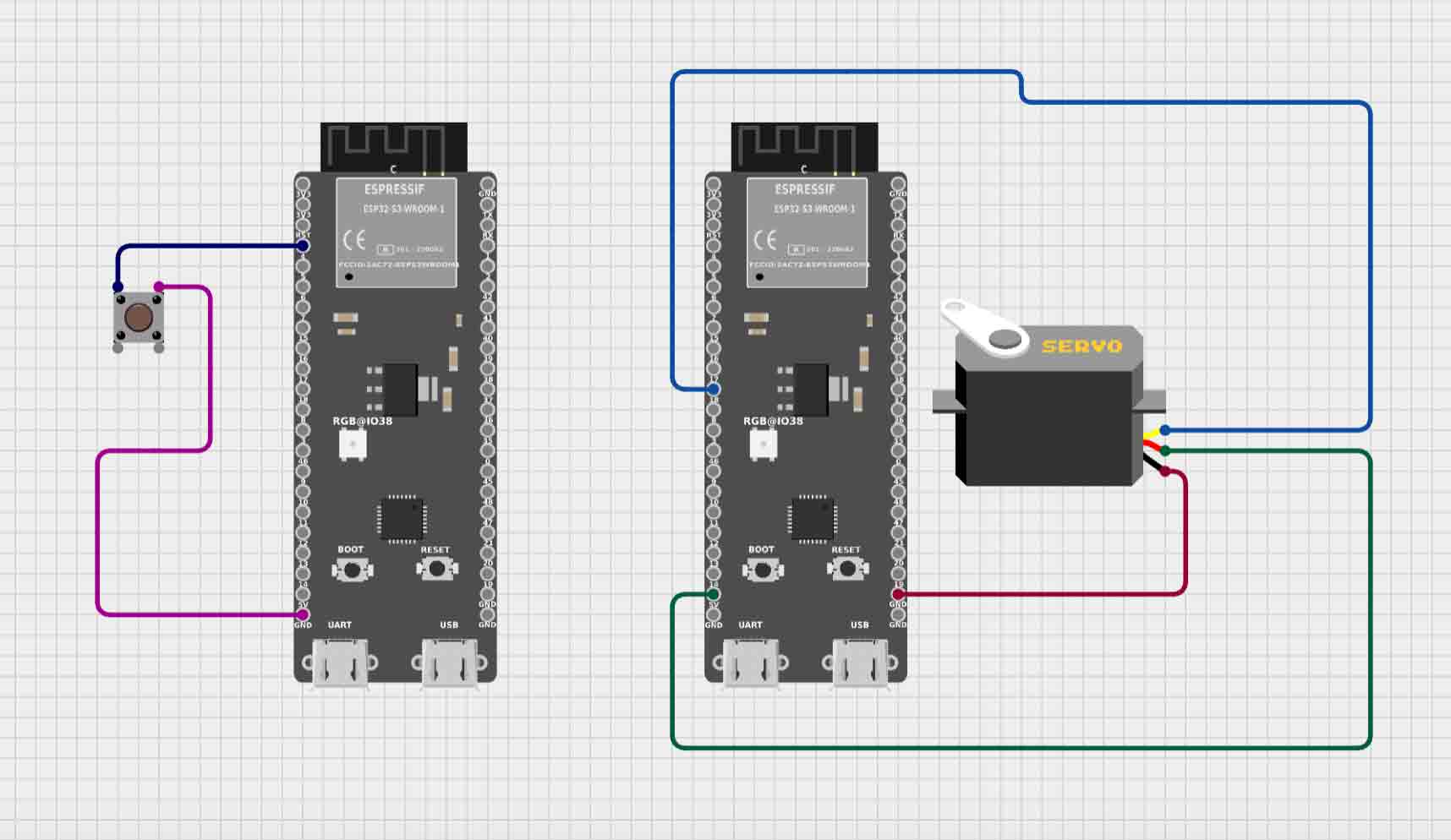 Cirkuit Designer schematic – Board B (Servo Receiver)
