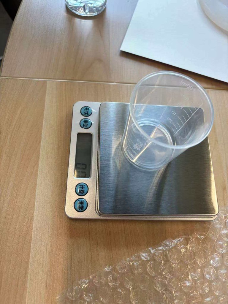 Weighing Glue B to one-third of Glue A