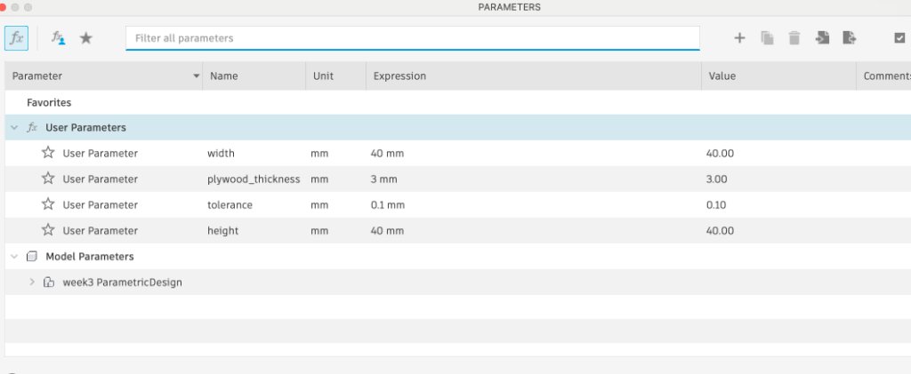 Fusion 360 user parameters
