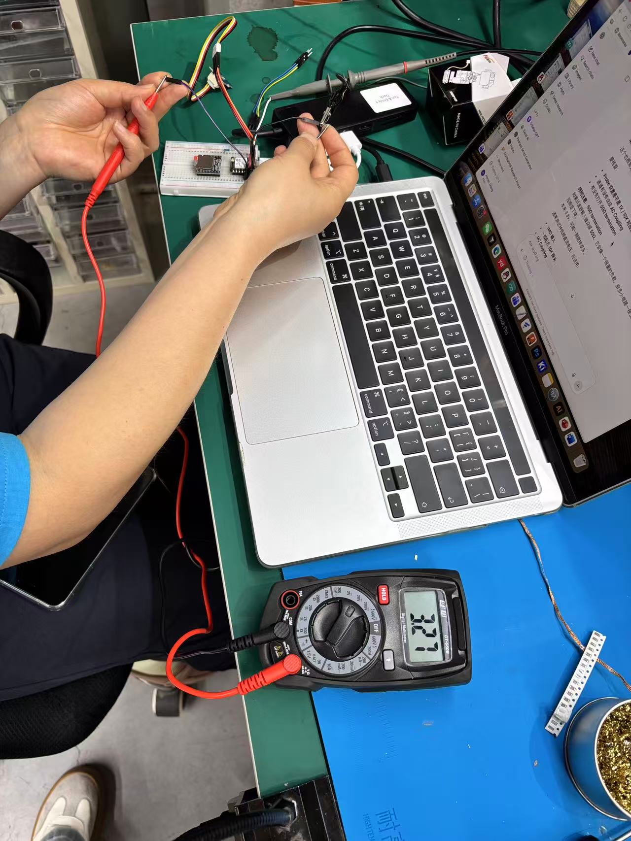Multimeter reading 3.27 V on NTC temperature sensor divider output