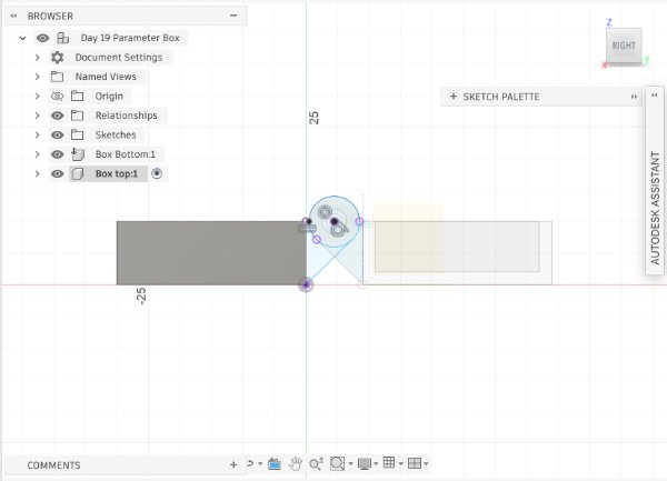 Fusion 360 hinged box design step 11