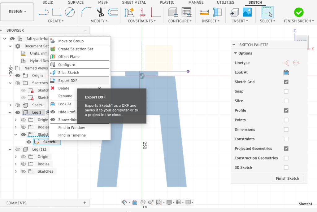DXF export from LaserMaker