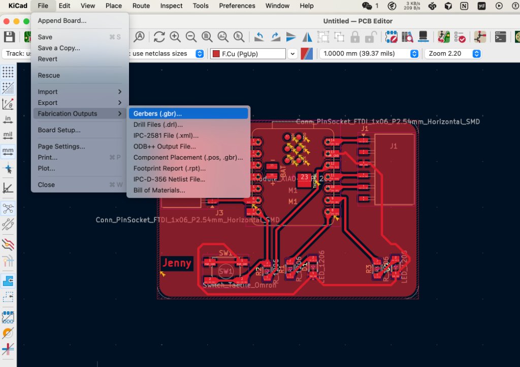 Export Gerber from KiCad