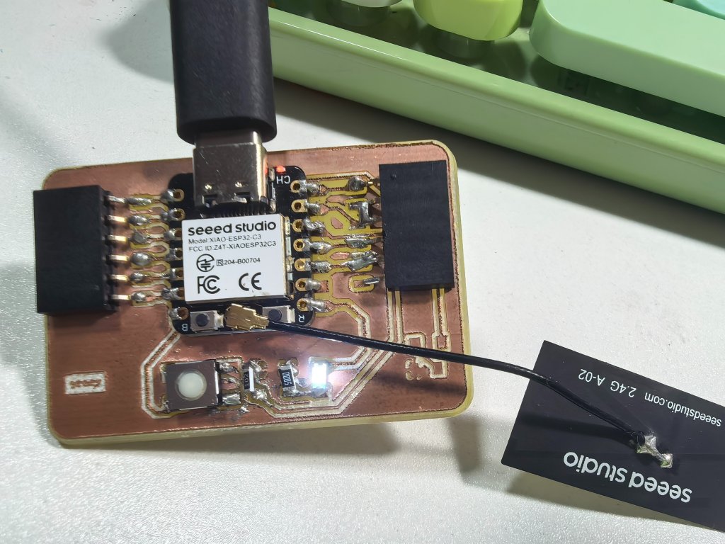 Hero shot — finished XIAO ESP32-C3 PCB