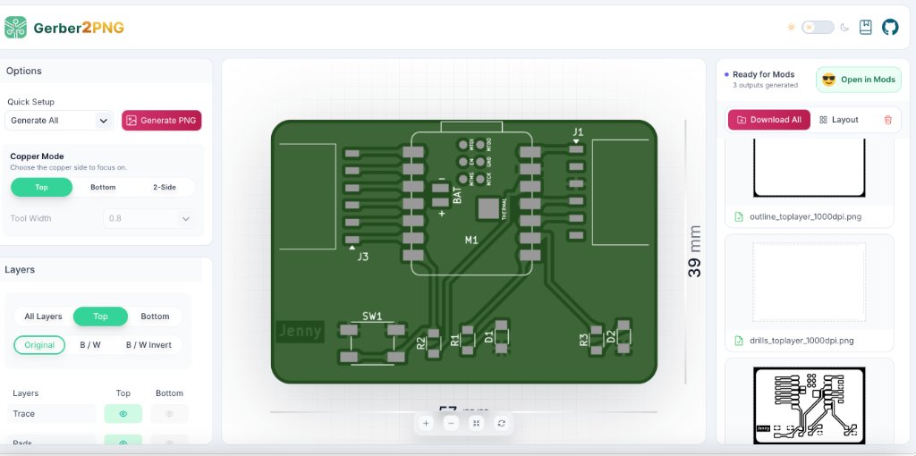 Exported trace and outline PNG files
