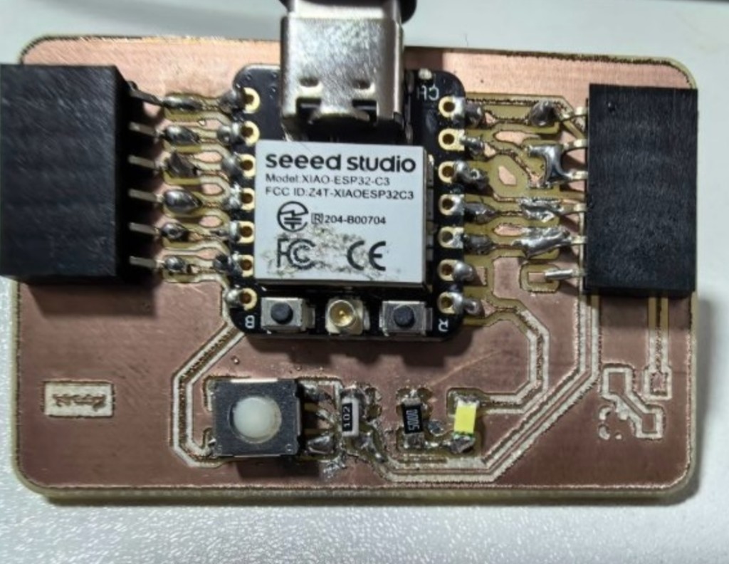 Populated Week 8 carrier PCB hero shot