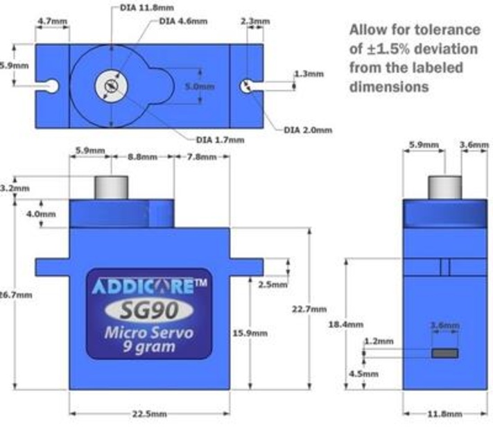 SG-90 Technical Drawing