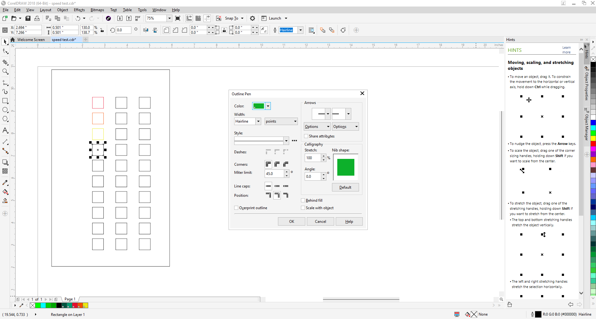 Selecting Colors in CorelDRAW