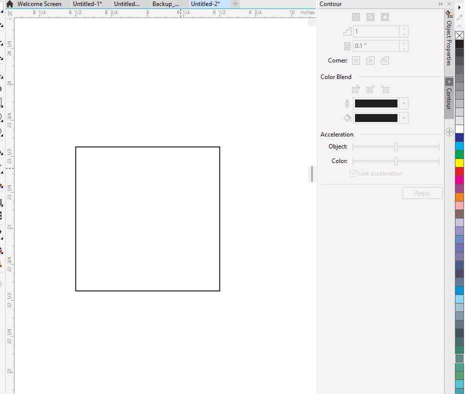 Test Square in CorelDRAW