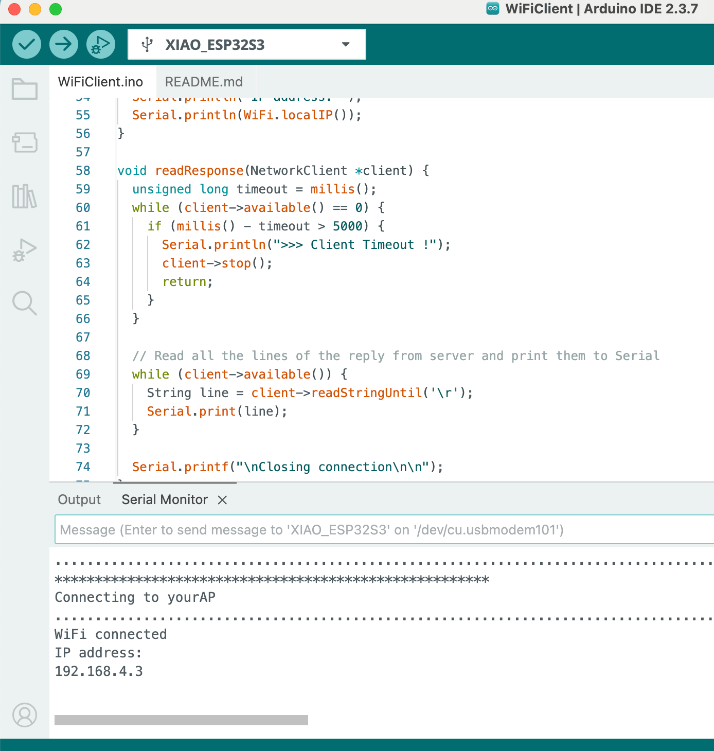 client Dorian Connecting