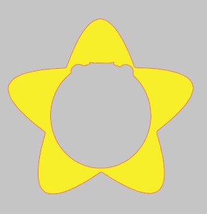 center of star cut out