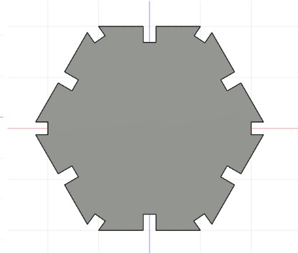 Polygon extruded with MaterialThickness