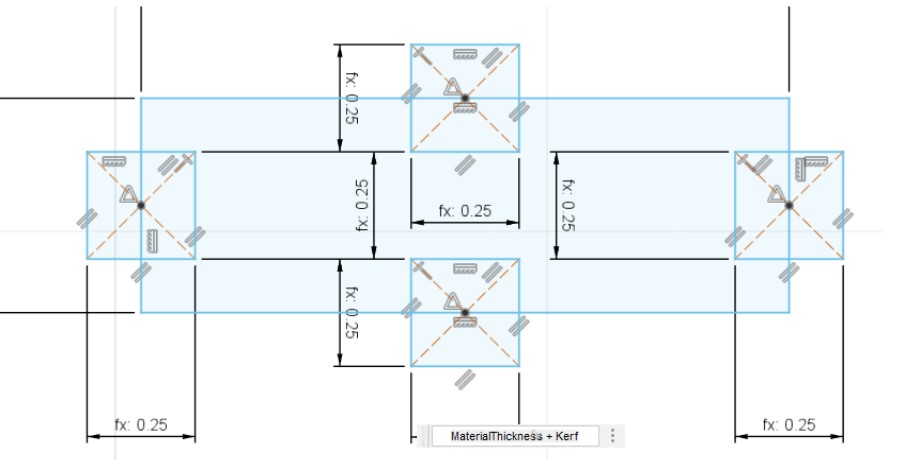 Basic rectangle sketch with parameters