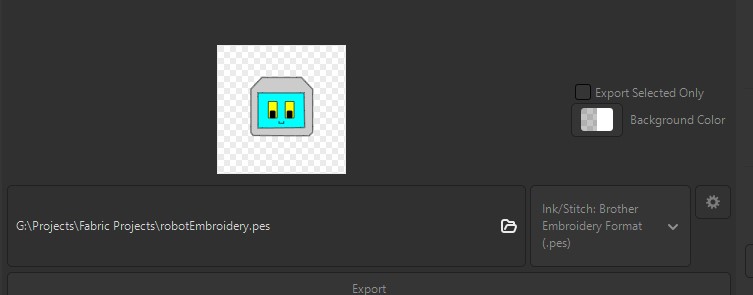 Export file type