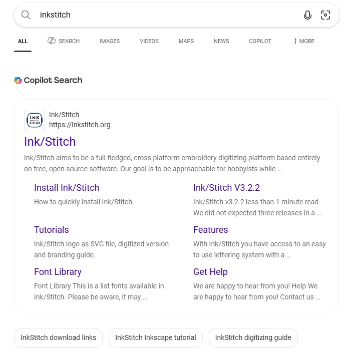 InkStitch Download Page