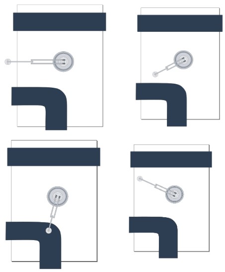 Four different versions of a design made in Inkscape