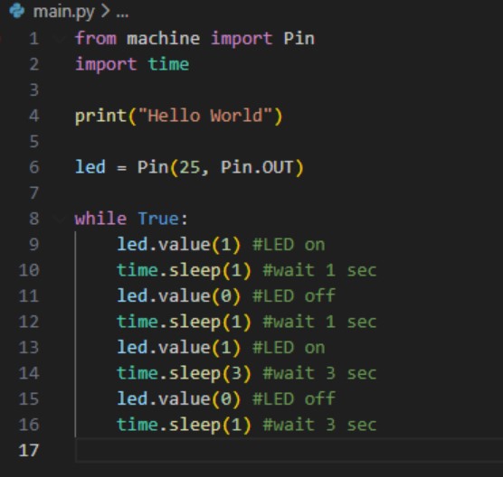 RP2040 Blink Code Modified