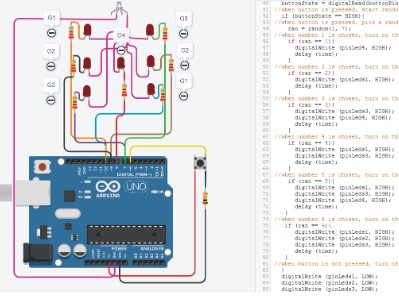 Dice Code built in Arduino
