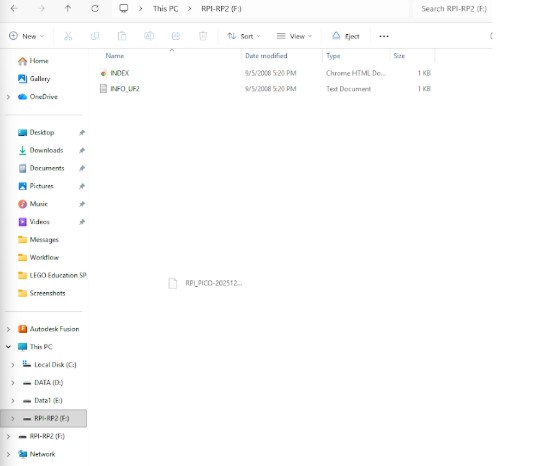 Board configuration using the .uf2 file