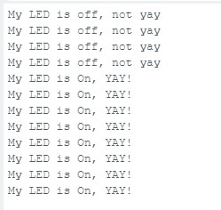 Serial Monitor readout when button is pressed or not
