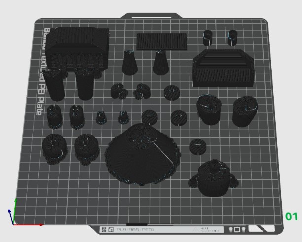 Body parts on the print bed